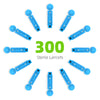 Metene Blood Lancets, 300 Count 30G Diabetic Lancets, Disposable Twist Top Lancets for Lancing Devices, Sterile